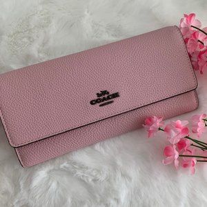 🎀Coach Soft Trifold Wallet Aurora Pink🎀
